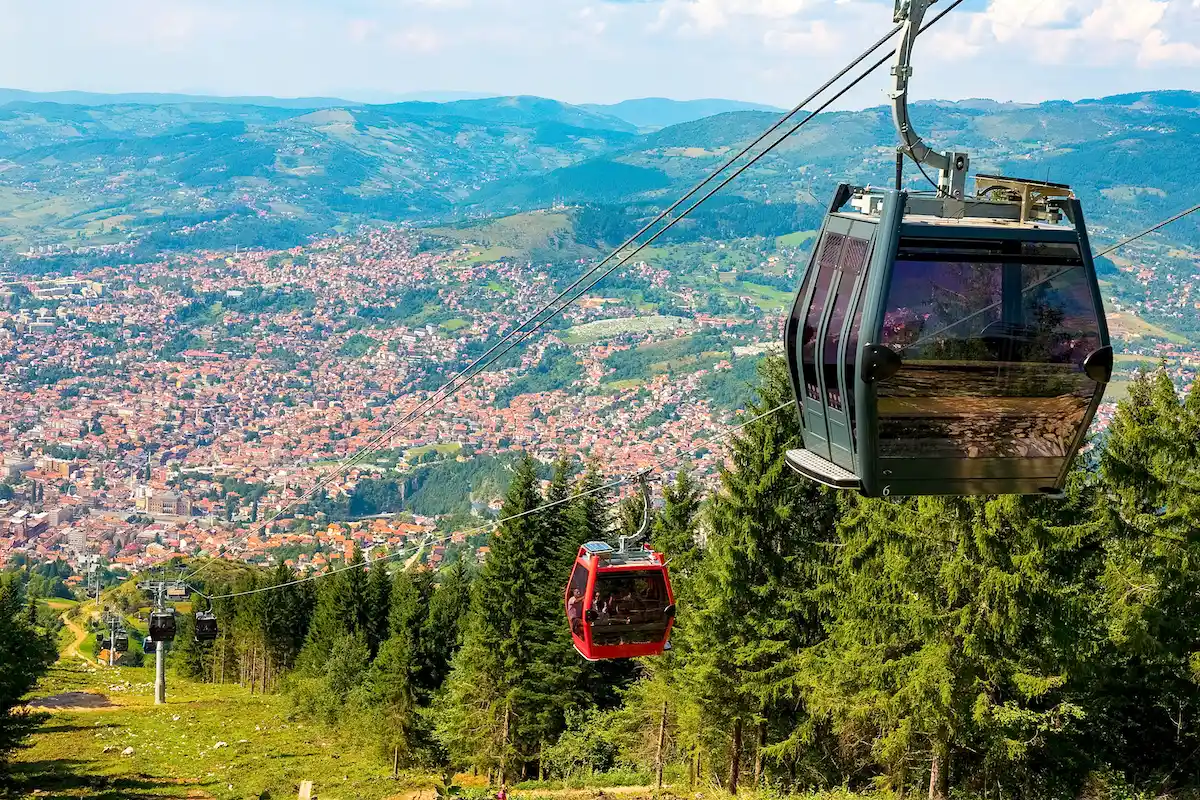 Sarajevo Trebević Cable Car with Mountain View